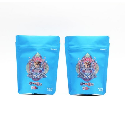 Customizable stand up zip top foil smell proof waterproof candy mylar candy food grade soft touch cookie bag