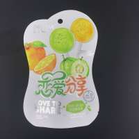 custom shaped aluminum foil lined lollipop candy packaging bag with logo