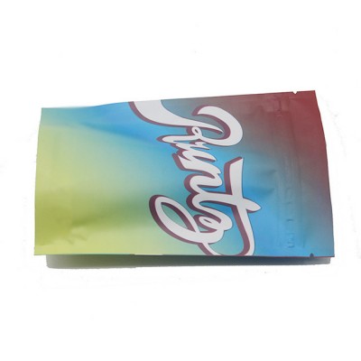 Chinese factory 3.5 custom childproof reaselable stand up bubble gum aluminum foil zip lock multiple design mylar bags