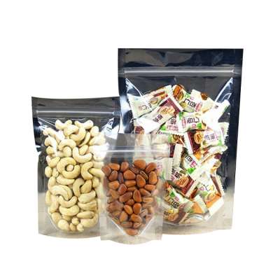 Food grade produce plastic hdpe sealable transparent durable zip dried fruit popcorn snack food bag